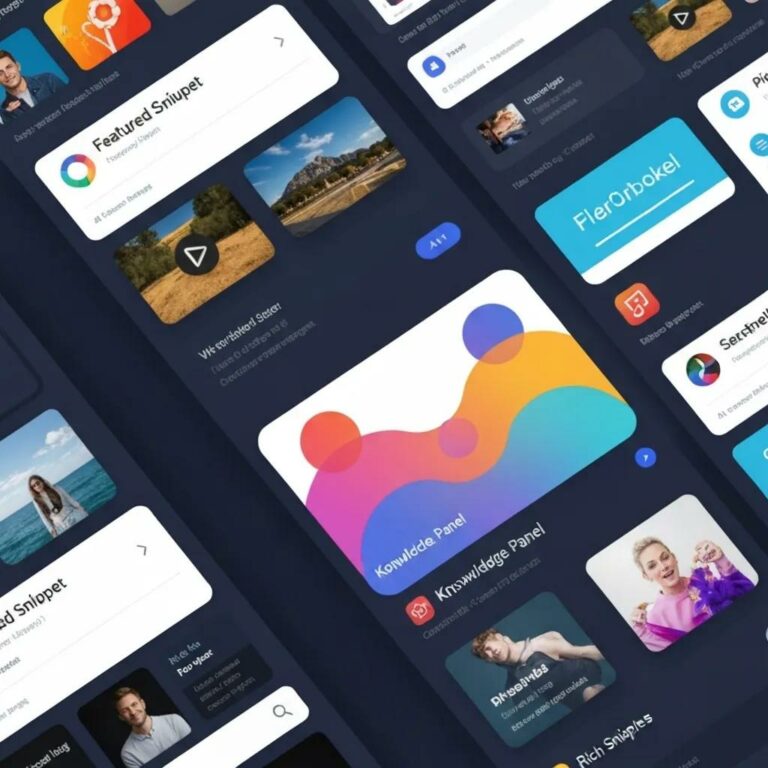 Visual representation of SERP features enhancing content visibility